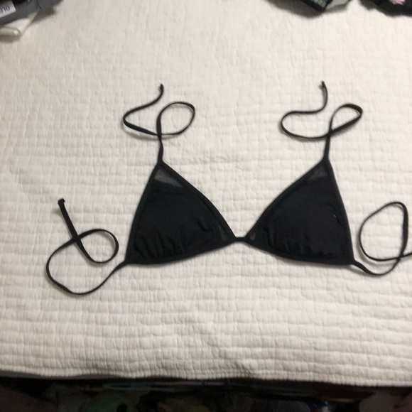 black string bikini with mesh detail - Picture 2 of 3